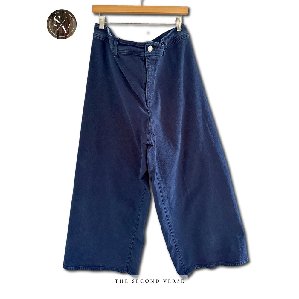 Universal Thread Womens Size 17 Wide Leg Ankle Jeans Dark Indigo High Rise Denim